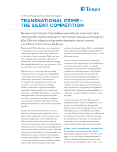 transnational crime— the silent competition