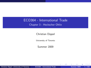 ECO364 - International Trade - Chapter 3
