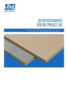 JM POLYISOCYANURATE ROOFING PRODUCT LINE