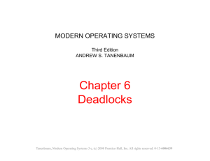 Chapter 6 Deadlocks