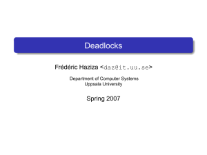 Deadlocks - Department of Information Technology