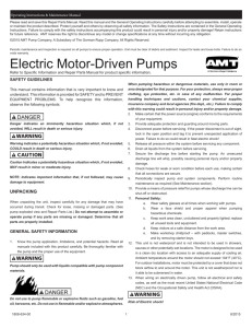 Electric Motor-Driven Pumps