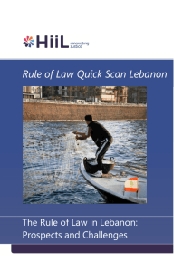 Rule of Law Quick Scan Lebanon