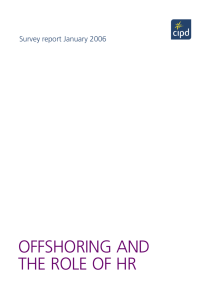 Offshoring and the role of HR
