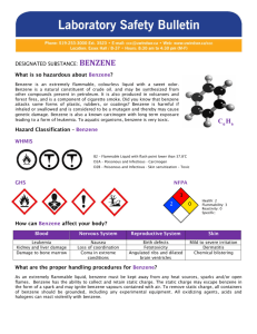 Safe Handling of a Designated Substance - Benzene