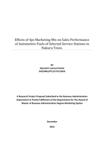 Effects of 4ps Marketing Mix on Sales Performance of Automotive