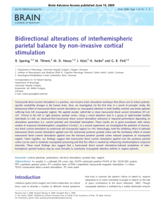 Bidirectional alterations of interhemispheric parietal