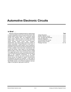 Chapter 4.9 - Automotive Electronic Circuits