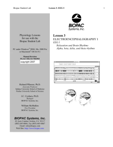 EEG Description Biopac Lesson 3