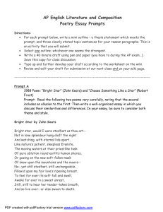 AP English Literature and Composition Poetry Essay
