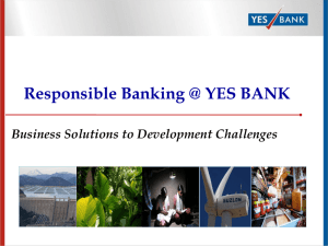 Responsible Banking @ YES BANK