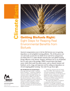 Getting Biofuels Right - Natural Resources Defense Council