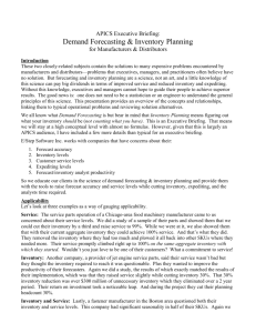 Demand Forecasting & Inventory Planning