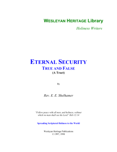 Eternal Security - True and False (A Tract)