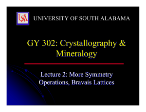 Symmetry Operations, Bravais - University of South Alabama