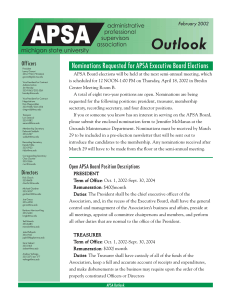 APSA Newsletter Template