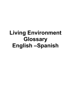 Living Environment Glossary English –Spanish