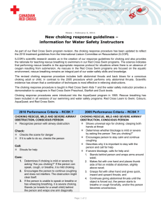 New choking response guidelines – information