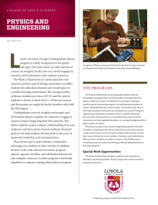 physics and engineering - Loyola University Chicago
