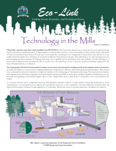 Technology in the Mills Eco-Link - Idaho Forest Products Commission