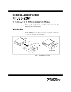 NI USB-9264 User Guide and Specifications
