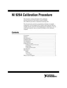 NI 9264 Calibration Procedure