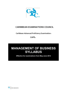 management of business syllabus