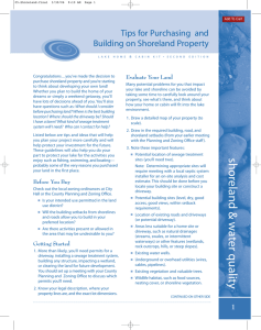 Tips for Purchasing and Building on Shoreland Property
