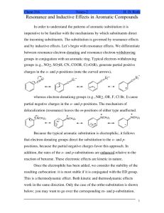 Resonance and Inductive Effects in Aromatic Compounds
