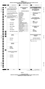 OFFICIAL BALLOT DEMOCRATIC PREFERENTIAL PRIMARY