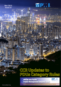 Nov 2015 Issue 23 - Project Management Institute Hong Kong Chapter