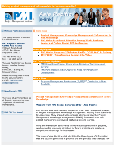 PMI Asia Pacific e-Link - Project Management Institute