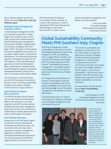 ng Global Sustainability Community Meets PMI Southern Italy Chapter