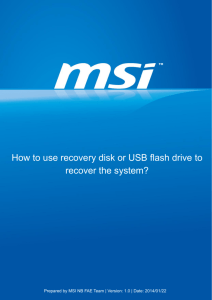 How to use recovery disk or USB flash drive to recover the