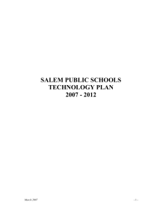 technology Plan - Salem Public Schools
