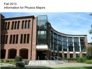 Skidmore Science & Math Open House From Quarks to Cosmos