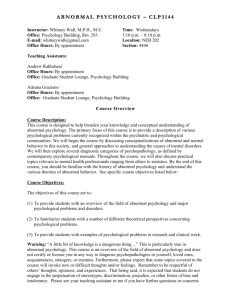 clp3144 - University of Florida Department of Psychology