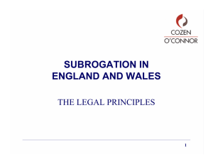 1 subrogation in england and wales