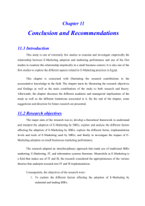 Chapter 11 - Conclusion and Recommendations