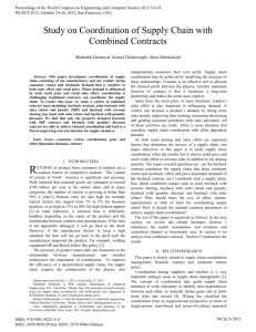 Study on Coordination of Supply Chain with Combined Contracts