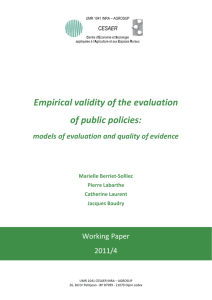 Empirical validity of the evaluation of public policies
