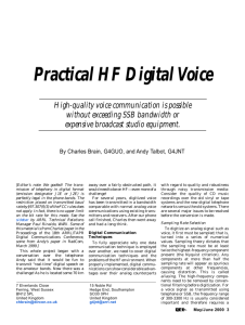 Practical HF Digital Voice