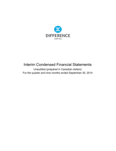 Interim Condensed Financial Statements