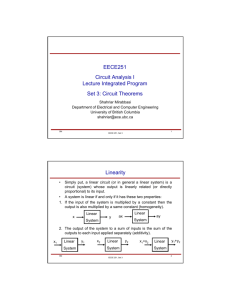 EECE251 Circuit Analysis I Lecture Integrated Program Set 3: Circuit
