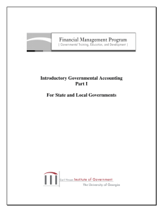 Introductory Governmental Accounting Part I For State