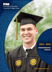 UMUC Europe Undergraduate Catalog 2013-2014