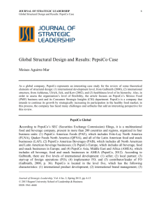 Global Structural Design and Results: PepsiCo