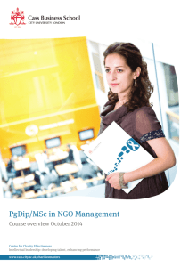 PgDip/MSc in NGO Management