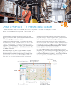 AT&T Enhanced PTT Integrated Dispatch