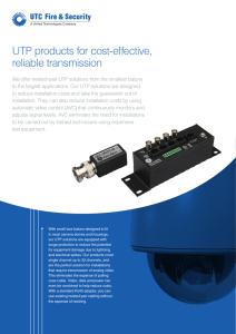 UTP products for cost-effective, reliable transmission